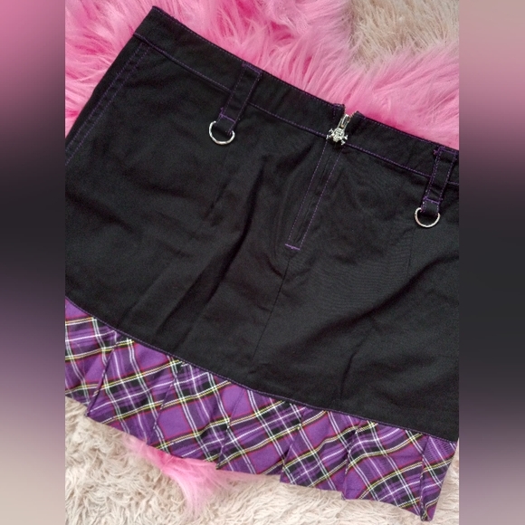 Tripp NYC vintage mall goth early 2000s radass purple & black skirt! SOLD - Picture 6 of 12